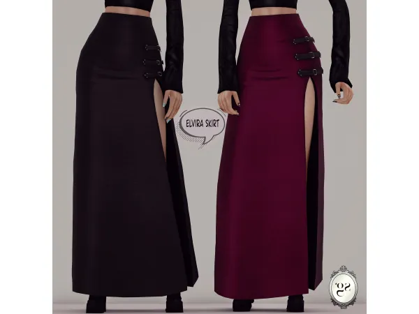 Alpha Elvira skirt by Guemara - The Sims 4 Custom Content