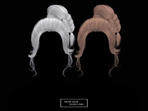 Alpha Shaw Hair - The Sims 4 Custom Content