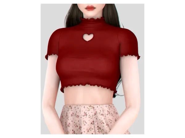Alpha Beloved Top by backtrackcc - The Sims 4 Custom Content