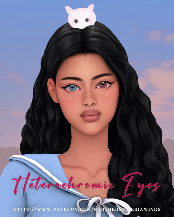Mix HETEROCHROMIC EYES by simsfinds - The Sims 4 Custom Content