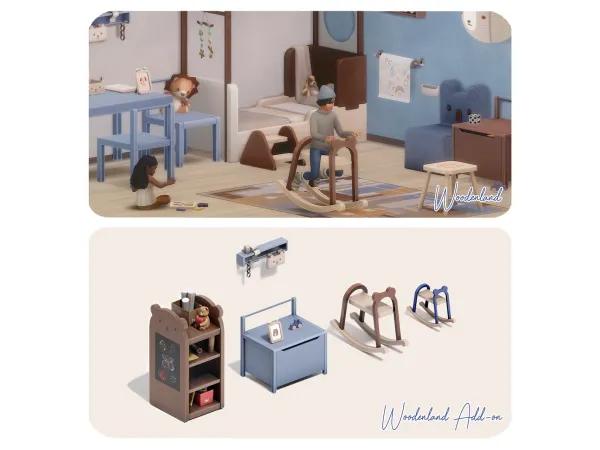 Alpha Woodenland Add on - The Sims 4 Custom Content