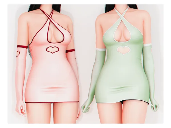 Alpha Crystal Dress Gloves (Valentine's Day) - The Sims 4 Custom Content