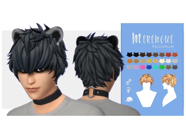 Maxis Match Merengue hair by Raccoonium - The Sims 4 Custom Content