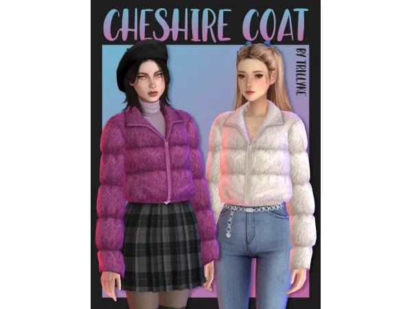 Maxis Match Cheshire Coat by Trillyke - The Sims 4 Custom Content