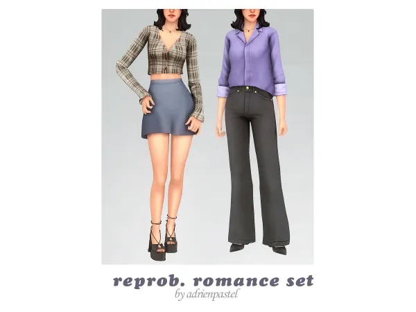 Maxis Match Reprobate Romance Set (Remastered) 12 items by AdrienPastel - The Sims 4 Custom Content