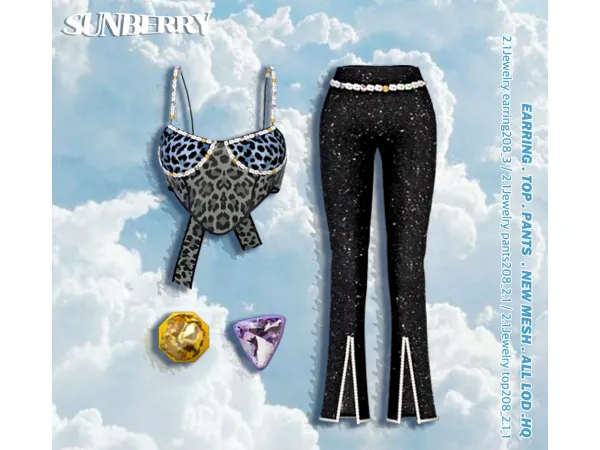 Alpha [SUNBERRY] GIFT SET 3_ Jewelry SET by SUNBERRY - The Sims 4 Custom Content