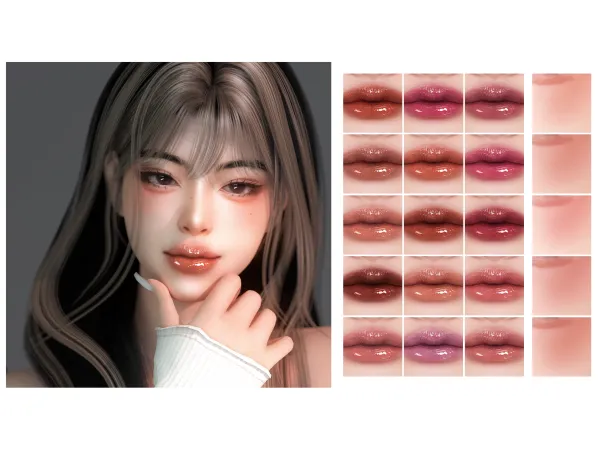 Alpha Lipstick S9 Blush A1 by Chih - The Sims 4 Custom Content
