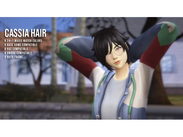 Maxis Match Cassia hair by megukiru - The Sims 4 Custom Content