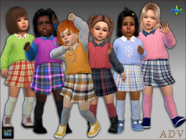 Mix Outfits for toddler girls - The Sims 4 Custom Content