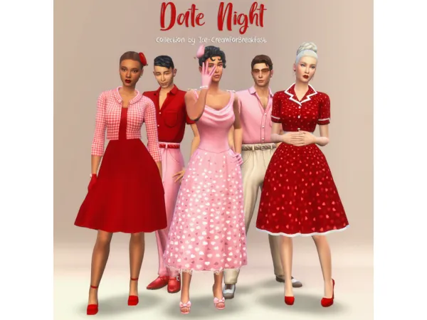 Maxis Match February 2023 Date Night Collection by icecreamforbreakfast - The Sims 4 Custom Content