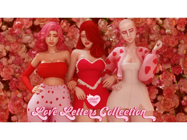 Alpha cuupid corp love letters collection by missme12 - The Sims 4 Custom Content