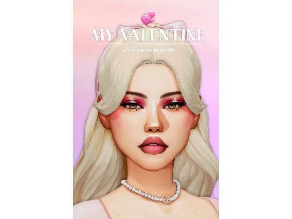 Maxis Match my valentine a love day makeup set by Lady Simmer - The Sims 4 Custom Content