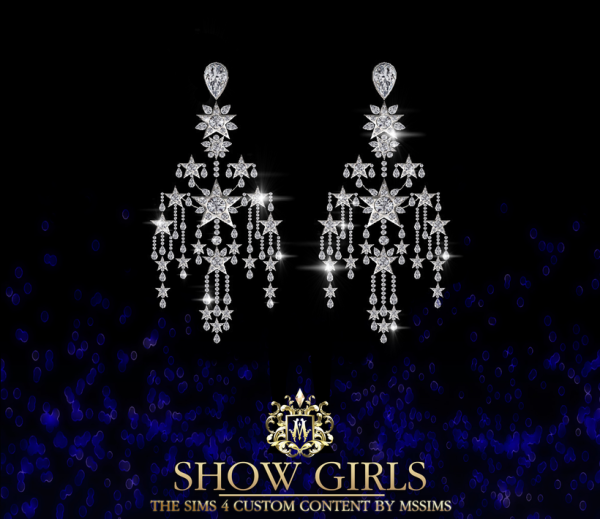 Alpha SHOW GIRLS HEAD DRESS & EARRING FOR by simsfinds - The Sims 4 custom content