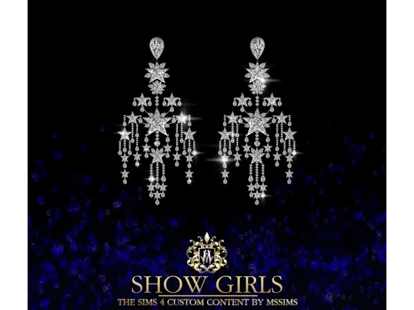 Alpha SHOW GIRLS HEAD DRESS EARRING FOR by Mssims4 - The Sims 4 Custom Content