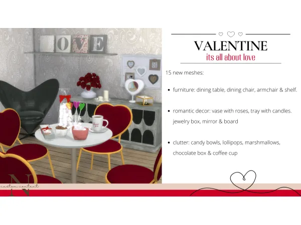 Alpha Valentine set sims by Nordica - The Sims 4 Custom Content