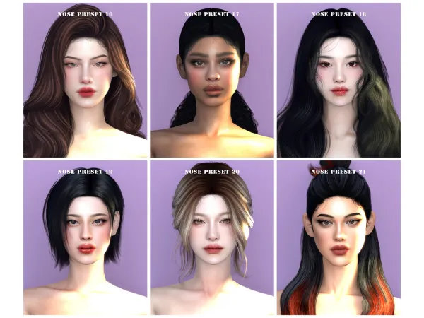 Mix nose preset 16 21 - The Sims 4 Custom Content