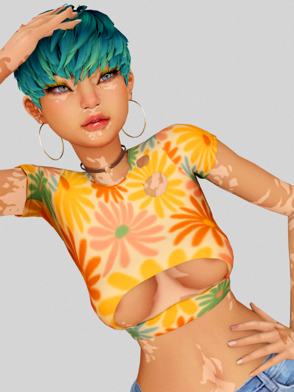 Alpha Void Top by simsfinds - The Sims 4 Custom Content