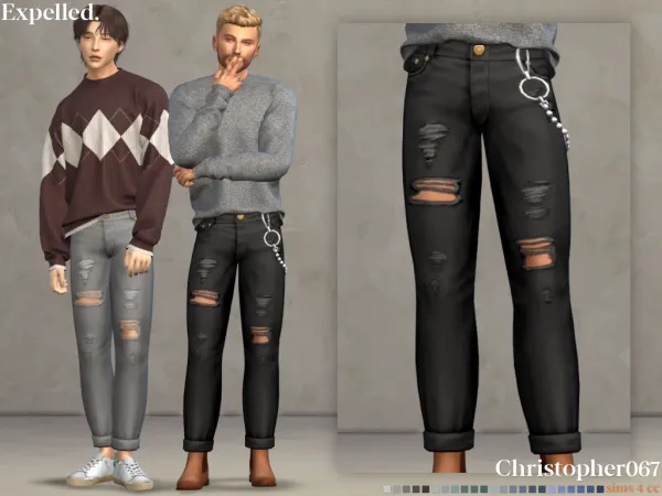 Maxis Match Expelled Jeans by Christopher067 - The Sims 4 Custom Content