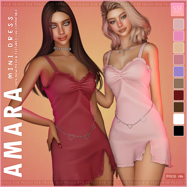 Alpha Amara Minidress by smsims - The Sims 4 Custom Content
