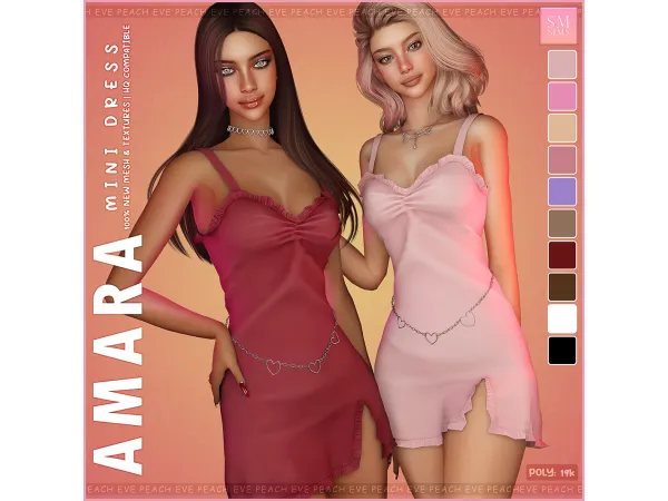 Alpha Amara Minidress - The Sims 4 Custom Content