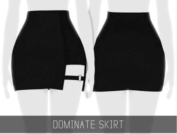 Alpha DOMINATE SKIRT by simsfinds - The Sims 4 Custom Content