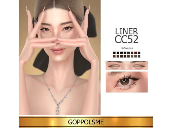 Mix GPME GOLD Liner cc52 by GoppolsMe - The Sims 4 Custom Content