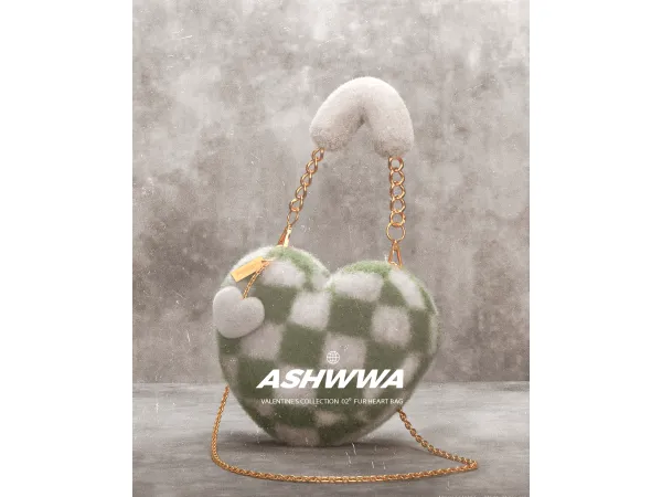 Alpha VALENTINES COLLECTION 02⁰ FUR HEART BAG by ASHwwa - The Sims 4 Custom Content