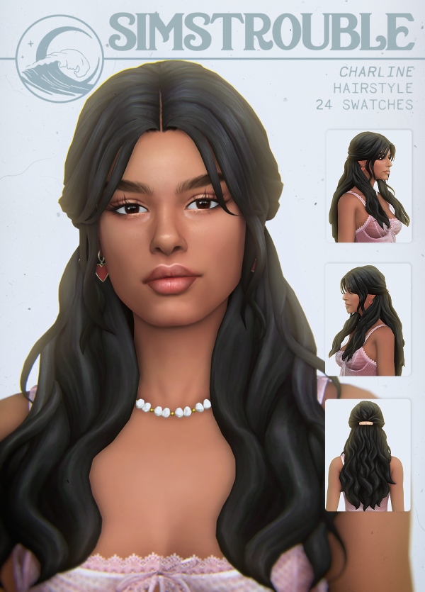 Maxis Match Charline Hairstyle by simsfinds - The Sims 4 Custom Content