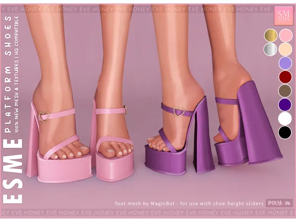 Alpha Esme Platform Shoes - The Sims 4 Custom Content