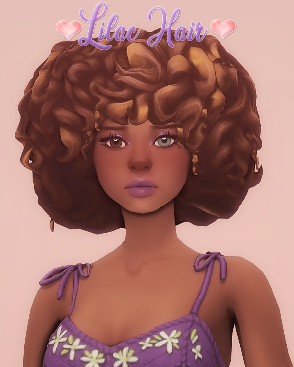 Maxis Match Lilac Hair by simsfinds - The Sims 4 Custom Content