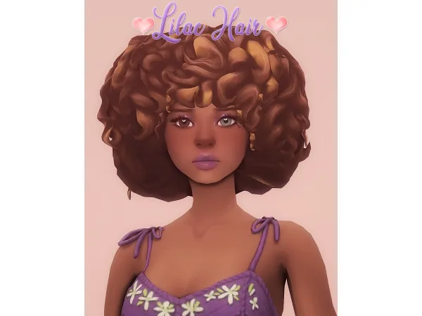 Maxis Match Lilac Hair by JellyPaws - The Sims 4 Custom Content