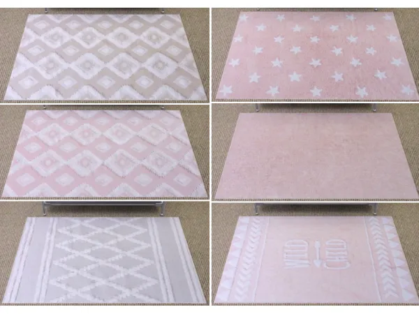 Pink and Natural rugs - The Sims 3 Custom Content