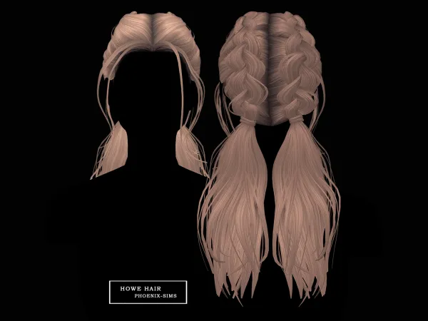 Alpha Howe Hair - The Sims 4 Custom Content