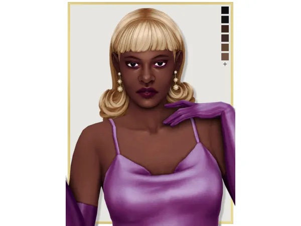 Maxis Match TALITA (mini set) female hair some earrings by laeska - The Sims 4 Custom Content