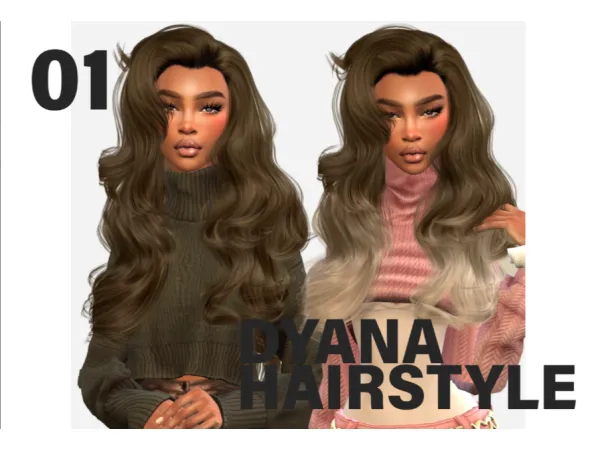 Alpha Dyana Hairstyle by LeahLilith - The Sims 4 Custom Content