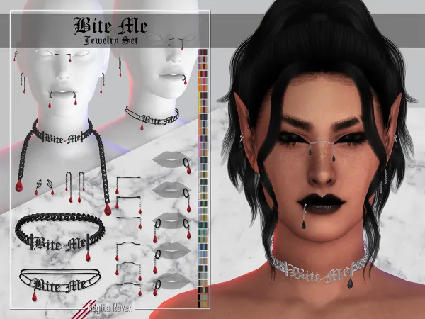 Mix Bite Me Jewelry Set by Regina Raven - The Sims 4 Custom Content