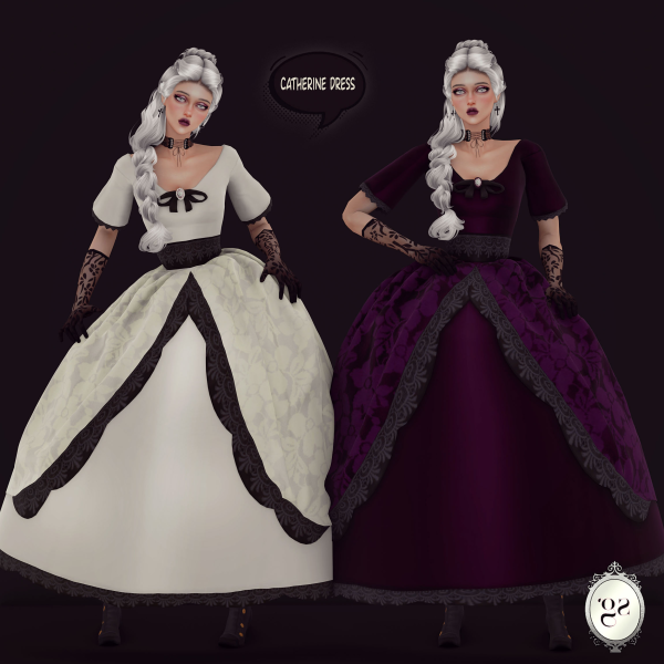 Maxis Match Catherine dress by simsfinds - The Sims 4 Custom Content
