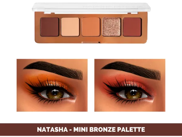 Alpha NATASHA MINI BRONZE PALETTE by fifthscreations - The Sims 4 Custom Content