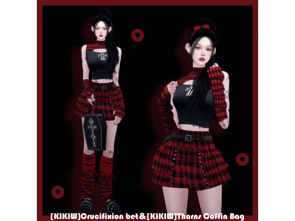 Alpha [KIKIW]Crucifixion betThorns Coffin Bag by KIKIW - The Sims 4 Custom Content