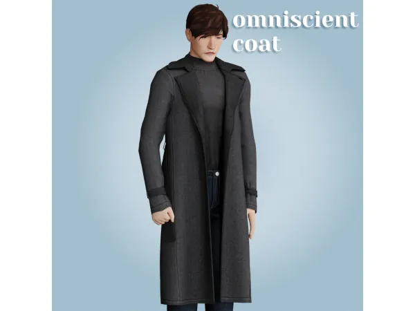 Alpha Omniscient coat by amelylina - The Sims 4 Custom Content