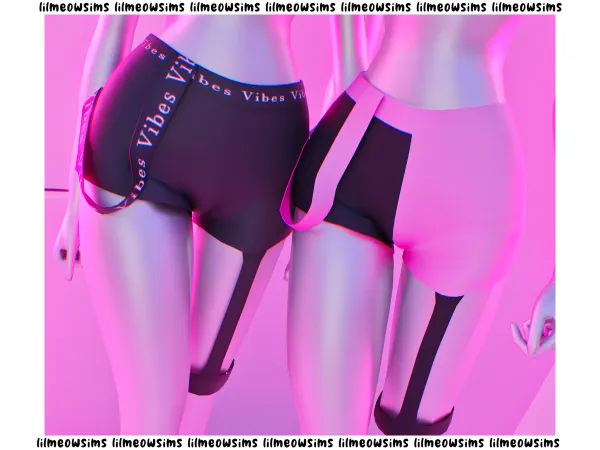 Alpha Vibes Shorts by lilmeowsims - The Sims 4 Custom Content