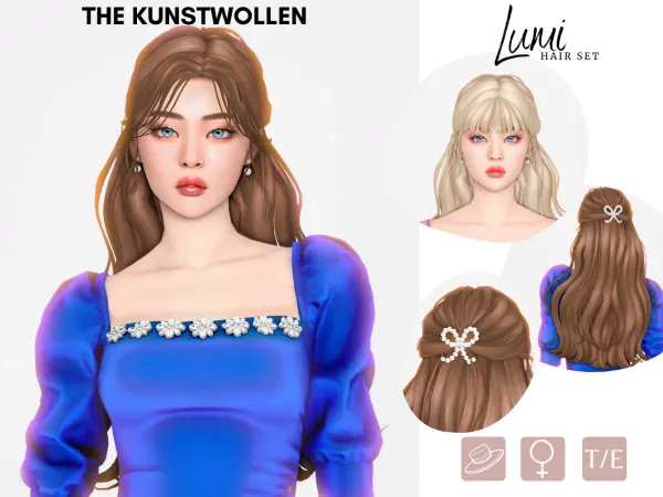 Mix Lumi Hair Set - The Sims 4 Custom Content