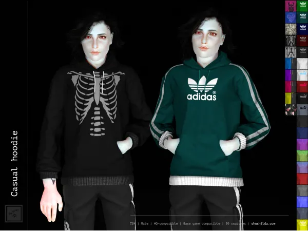Alpha Casual hoodie - The Sims 4 Custom Content