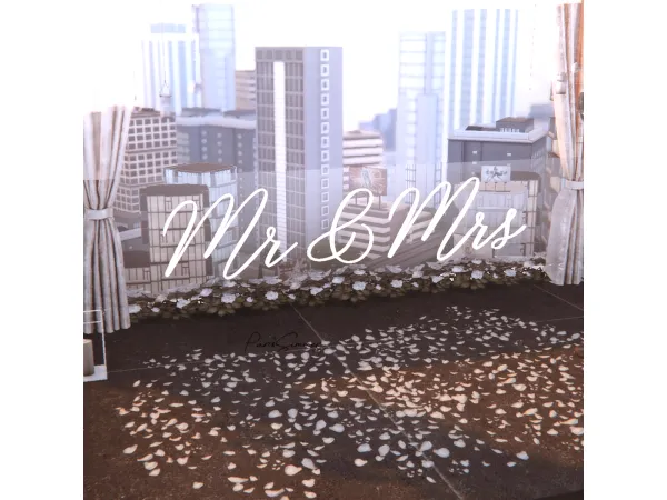 Mix Mr Mrs Neon Sign - The Sims 4 Custom Content