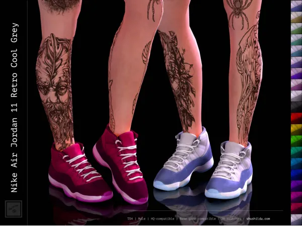 Alpha Nike Air Jordan 11 Retro Cool Grey - The Sims 4 Custom Content