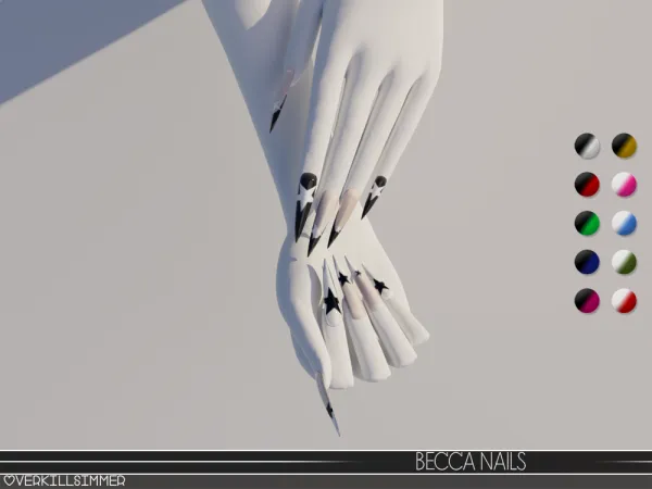 Alpha Becca nails - The Sims 4 Custom Content