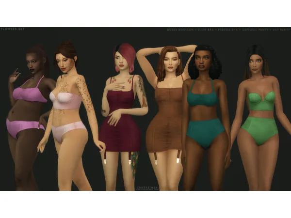Maxis Match FLOWERS SET 5 NEW ITEMS - The Sims 4 Custom Content