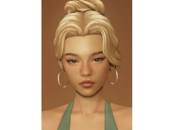 Maxis Match flowers bun by dogsill - The Sims 4 Custom Content