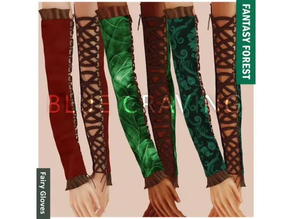 Alpha Blue Craving Fairy Gloves - The Sims 4 Custom Content