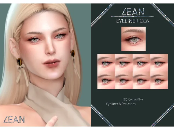 Mix LEAN EYELINER CC6 by LEANSIMS - The Sims 4 Custom Content